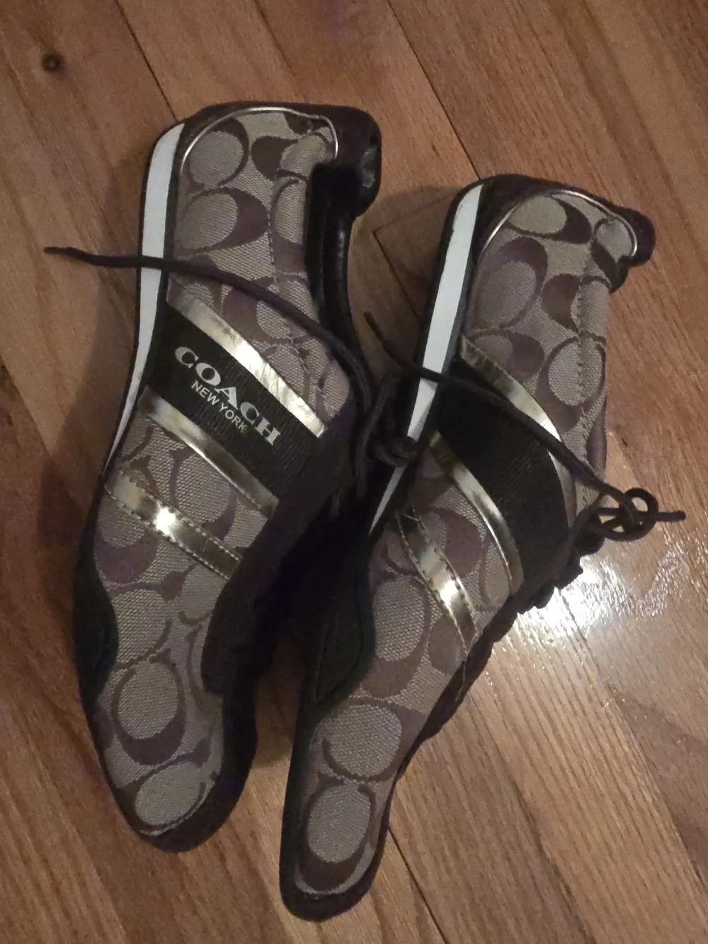 Coach Women's Signature Logo Brown Slip-On Sneaker